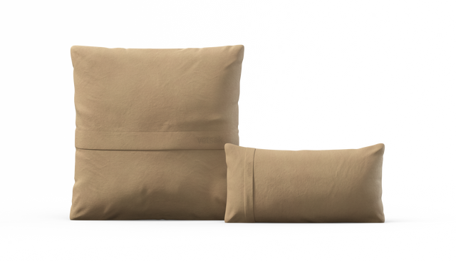 pillow set 1 - leather - beige