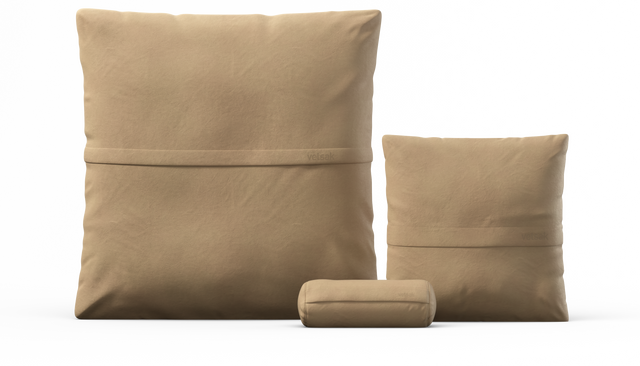 pillow set 2 - leather - beige
