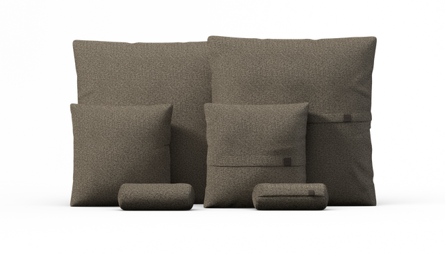 pillow set 3 - loop loop - taupe
