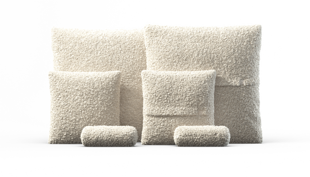pillow set 3 - doodle - creme