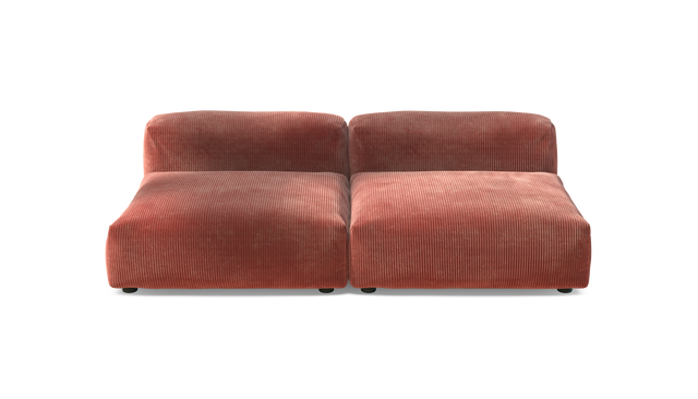 vetsak | Sofa Set 01 Large - Cord Velour - Brick | Modular Sofa | 3.5 Seater