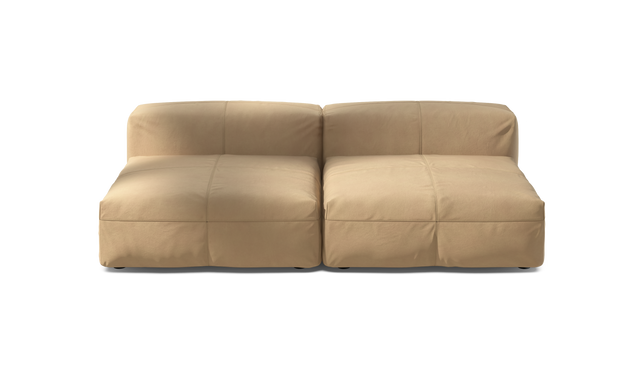 vetsak | Sofa Set 01 Large - leather - beige | Modular Sofa | 3.5 Seater