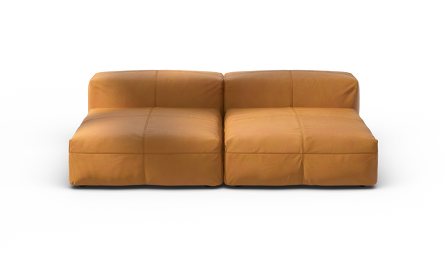 vetsak | Sofa Set 01 Large - Leather - Brown | Modular Sofa | 3.5 Seater
