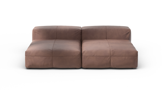 vetsak | Sofa Set 01 Large - Leather - Stone | Modular Sofa | 3.5 Seater