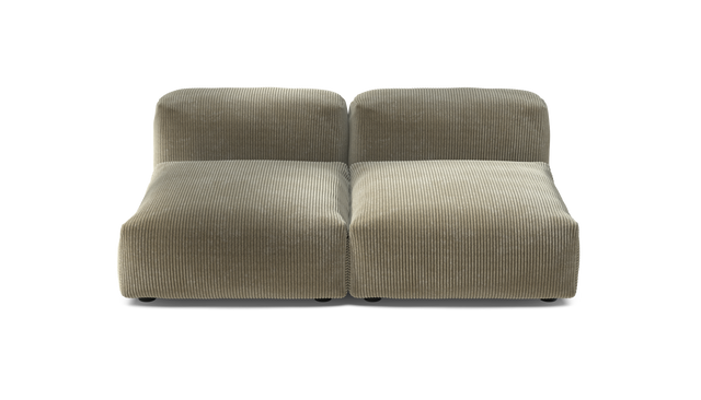vetsak | Sofa Set 01 Medium - cord velour - khaki | Modular Sofa | 2.5 Seater