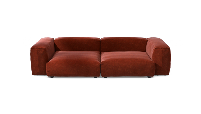 vetsak | Sofa Set 02 Large - Suave - Saffron | Modular Sofa | 3.5 Seater | Big Sofa