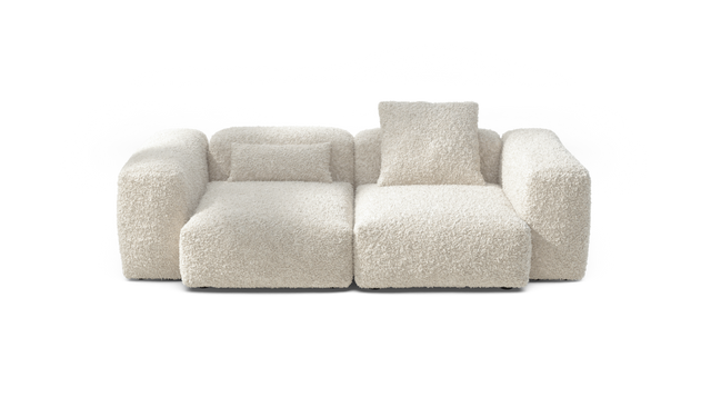 vetsak | Sofa Set 02 Medium - doodle - creme | Modular Sofa | 2.5 Seater | Big Sofa