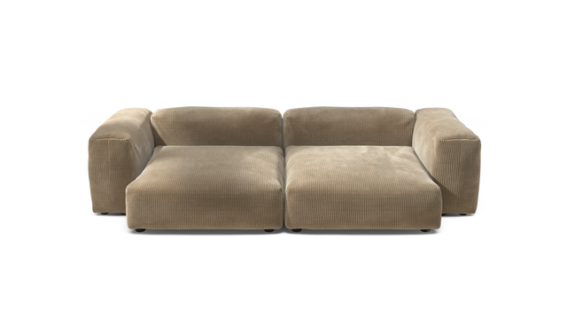 vetsak | Sofa Set 02 XLarge - cord velour - sand | Modular Sofa | 3.5 Seater | Big Sofa