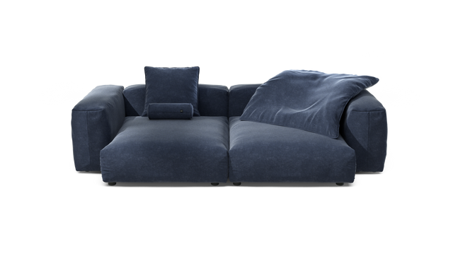 vetsak | Sofa Set 02 XLarge - suave - navy | Modular Sofa | 3.5 Seater | Big Sofa