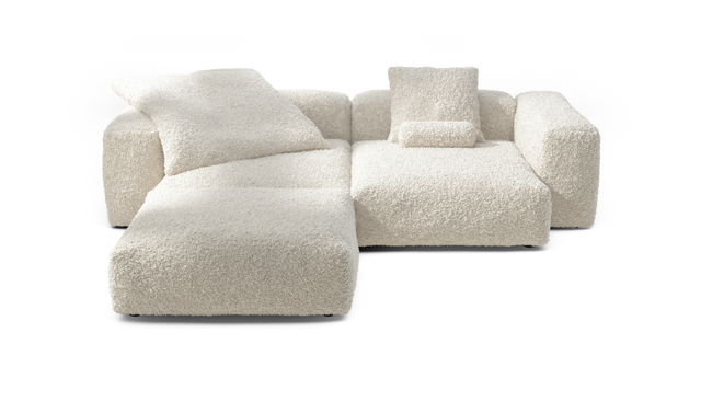 vetsak | Sofa Set 03 - doodle - creme | Modular Sofa | 3.5 Seater | Big Sofa | Corner Sofa