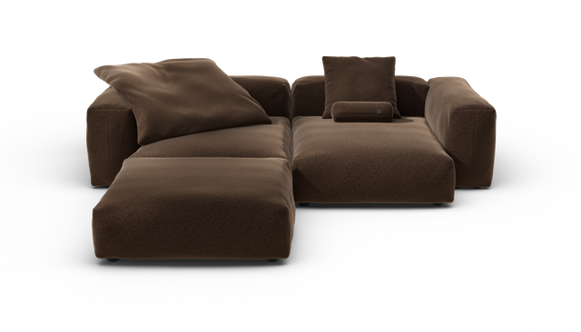 vetsak | Sofa Set 03 - Pebble - Umber | Modular Sofa | 3.5 Seater | Big Sofa | Corner Sofa