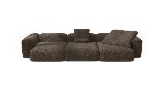 vetsak | Sofa Set 05 - doodle - cacao | Modular Sofa | 5 Seater | Big Sofa | Corner Sofa