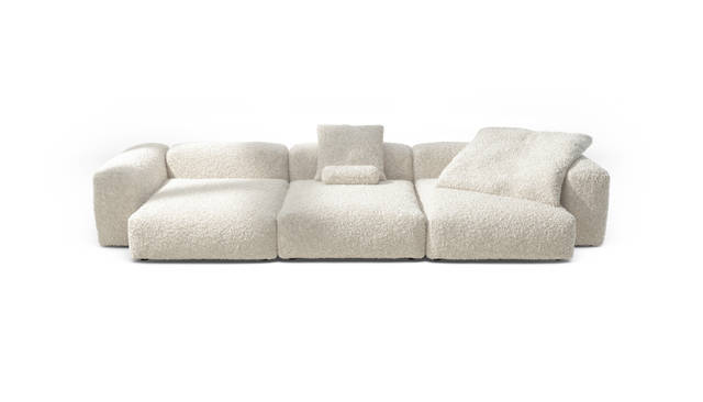 vetsak | Sofa Set 05 - doodle - creme | Modular Sofa | 5 Seater | Big Sofa | Corner Sofa