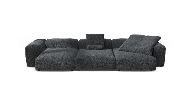 vetsak | Sofa Set 05 - doodle - dark grey | Modular Sofa | 5 Seater | Big Sofa | Corner Sofa