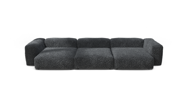 vetsak | Sofa Set 05 - doodle - dark grey | Modular Sofa | 5 Seater | Big Sofa | Corner Sofa