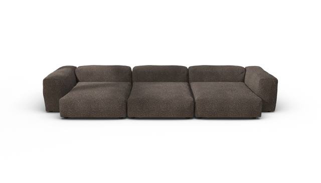 vetsak | Sofa Set 05 - Nub - Walnut | Modular Sofa | 5 Seater | Big Sofa | Corner Sofa