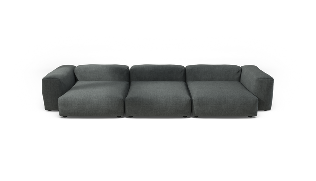 vetsak | Sofa Set 05 - pique - dark grey | Modular Sofa | 5 Seater | Big Sofa | Corner Sofa