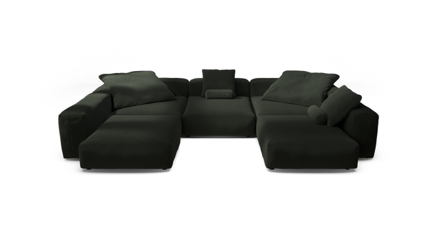 vetsak | Sofa Set 06 - loop loop - mousse | Modular Sofa | 6.5 Seater | Big Sofa | U-Shape | Corner Sofa