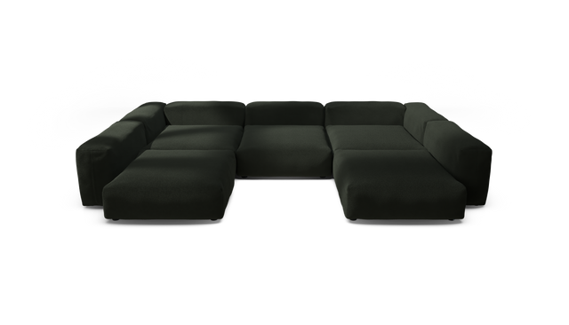 vetsak | Sofa Set 06 - loop loop - mousse | Modular Sofa | 6.5 Seater | Big Sofa | U-Shape | Corner Sofa