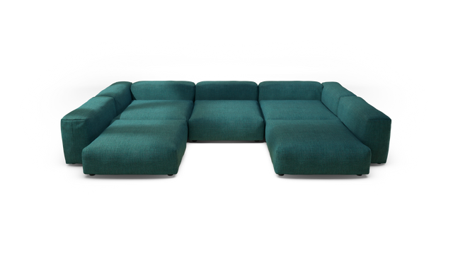 vetsak | Sofa Set 06 - pique - cedar | Modular Sofa | 6.5 Seater | Big Sofa | U-Shape | Corner Sofa