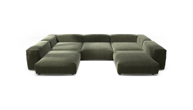 vetsak | Sofa Set 06 - suave - pine | Modular Sofa | 6.5 Seater | Big Sofa | U-Shape | Corner Sofa