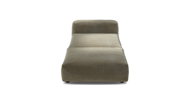 vetsak | Sofa Set 07 - Sun Lounger - cord velour - khaki | Modular Sofa | 2 Seater | Daybed | Chaiselounge