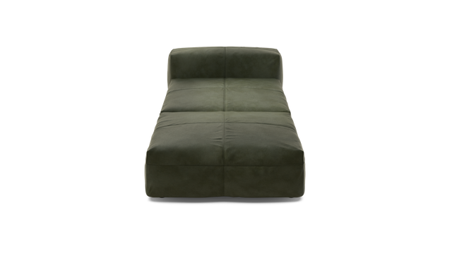 vetsak | Sofa Set 07 - Sun Lounger - leather - olive | Modular Sofa | 2 Seater | Daybed | Chaiselounge