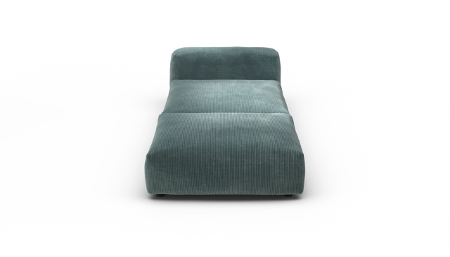 vetsak | Sofa Set 07 - Sun Lounger - Cord Velour - Mint | Modular Sofa | 2 Seater | Daybed | Chaiselounge