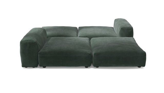 vetsak | Sofa Set 08 - Daybed - Cord Velour - Hunter | Modular Sofa | 6 Seater | Outdoor Island | Double lounger