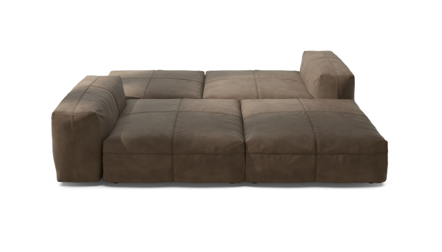 vetsak | Sofa Set 08 - Daybed - leather - cacao | Modular Sofa | 6 Seater | Outdoor Island | Double lounger