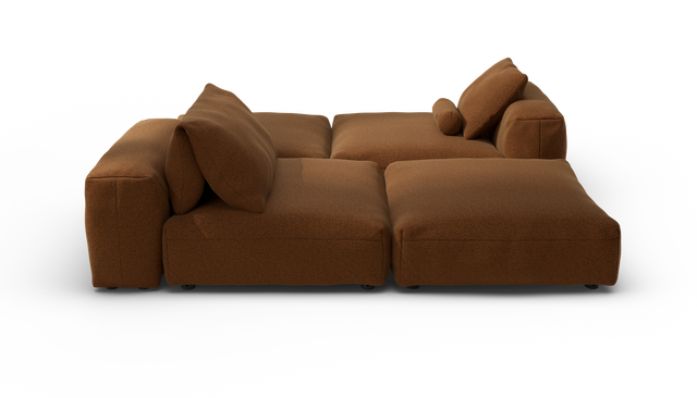 vetsak | Sofa Set 08 - Daybed - Pebble - Sundried | Modular Sofa | 6 Seater | Outdoor Island | Double lounger