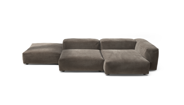 vetsak | Sofa Set 09 - The Island - cord velour - mocha | Modular Sofa | 7 Seater | Sofa Island