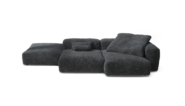 vetsak | Sofa Set 09 - The Island - doodle - dark grey | Modular Sofa | 7 Seater | Sofa Island