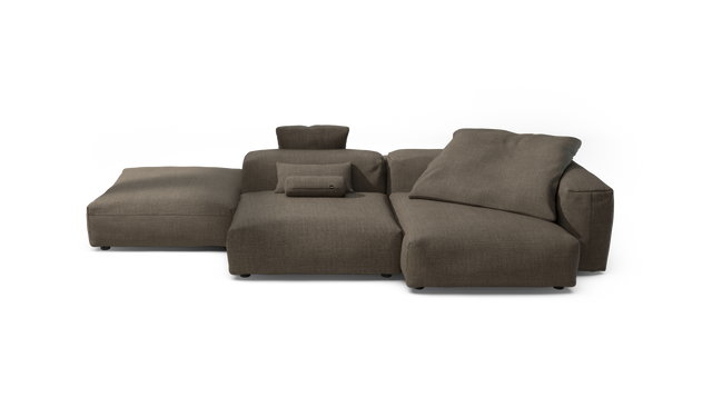 vetsak | Sofa Set 09 - The Island - pique - taupe | Modular Sofa | 7 Seater | Sofa Island