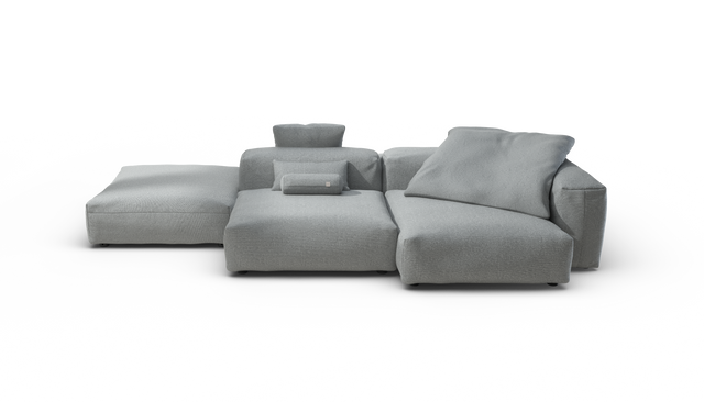 vetsak | Sofa Set 09 - The Island - Ridge - Limestone | Modular Sofa | 7 Seater | Sofa Island