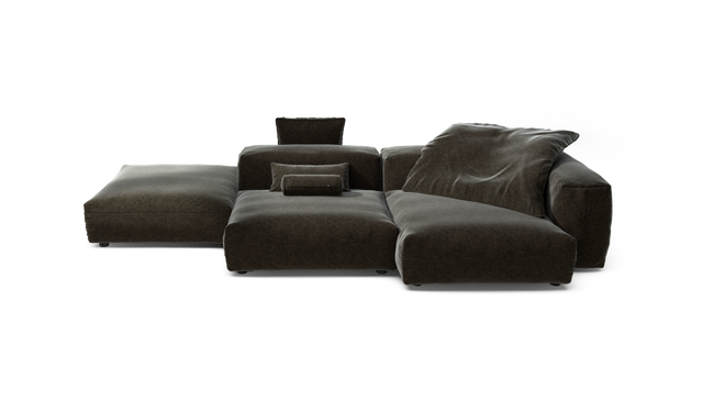 vetsak | Sofa Set 09 - The Island - suave - anthracite | Modular Sofa | 7 Seater | Sofa Island