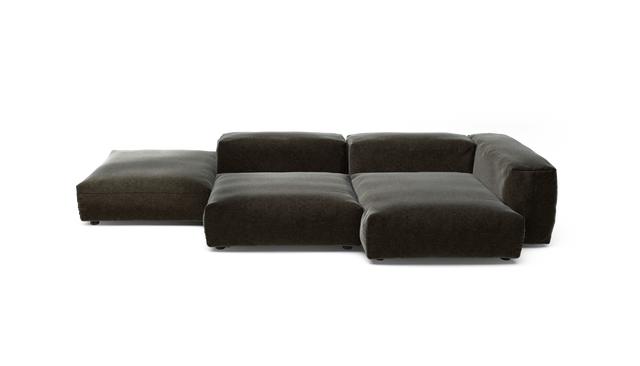vetsak | Sofa Set 09 - The Island - suave - anthracite | Modular Sofa | 7 Seater | Sofa Island