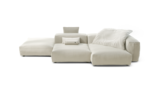 vetsak | Sofa Set 09 - The Island - suave - pearl | Modular Sofa | 7 Seater | Sofa Island