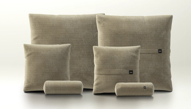 pillow set 3 - cord velour - khaki