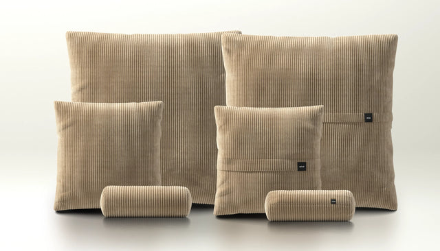 pillow set 3 - cord velour - sand