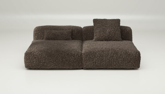 vetsak | Sofa Set 01 Large - doodle - cacao | Modular Sofa | 3.5 Seater