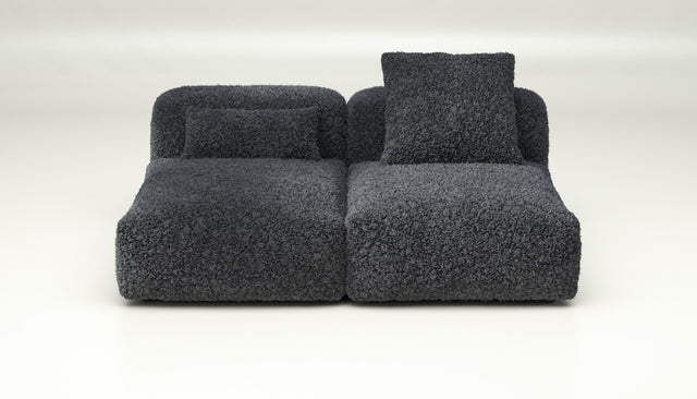 vetsak | Sofa Set 01 Medium - doodle - dark grey | Modular Sofa | 2.5 Seater