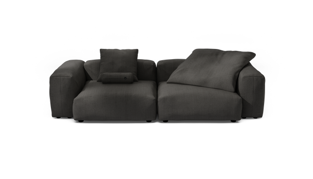 vetsak | Sofa Set 02 Large - Herringbone - Dark Grey | Modular Sofa | 3.5 Seater | Big Sofa