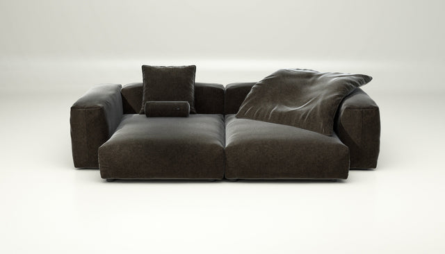 vetsak | Sofa Set 02 XLarge - suave - anthracite | Modular Sofa | 3.5 Seater | Big Sofa