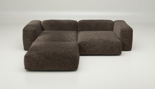 vetsak | Sofa Set 03 - doodle - cacao | Modular Sofa | 3.5 Seater | Big Sofa | Corner Sofa