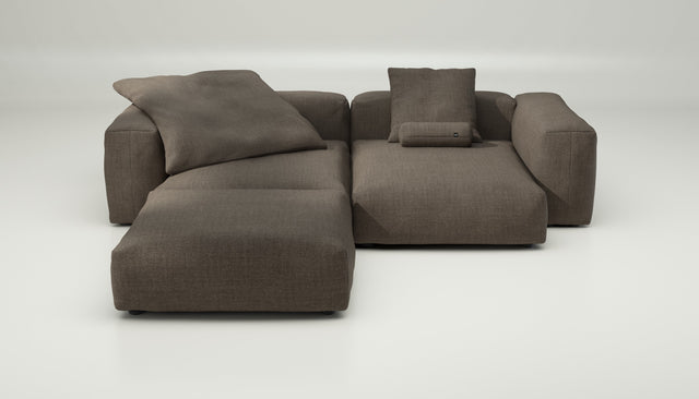 vetsak | Sofa Set 03 - pique - taupe | Modular Sofa | 3.5 Seater | Big Sofa | Corner Sofa