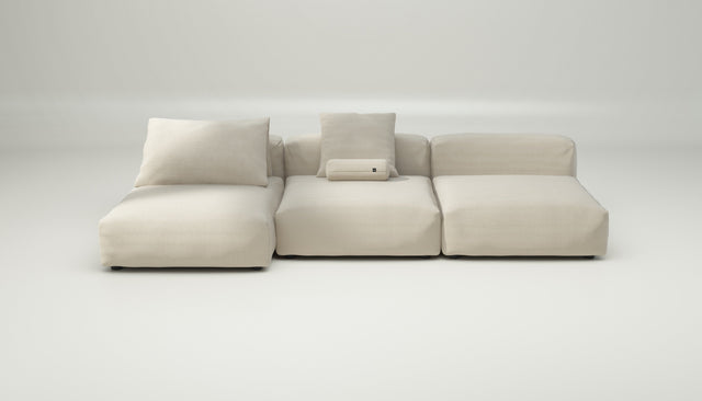 vetsak | Sofa Set 04 - pique - beige | Modular Sofa | 5 Seater | Big Sofa