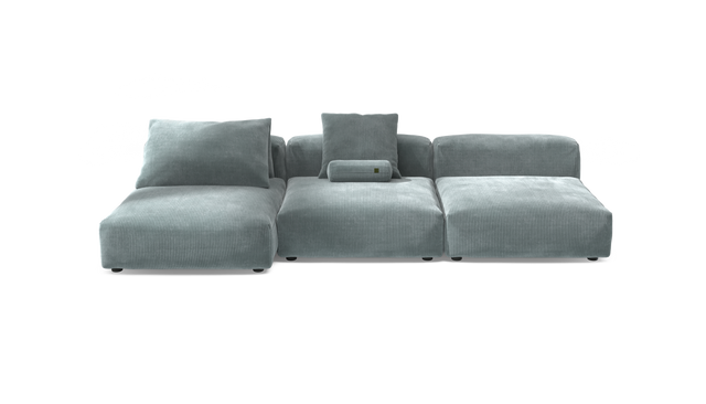 vetsak | Sofa Set 04 - Cord Velour - Mint | Modular Sofa | 5 Seater | Big Sofa
