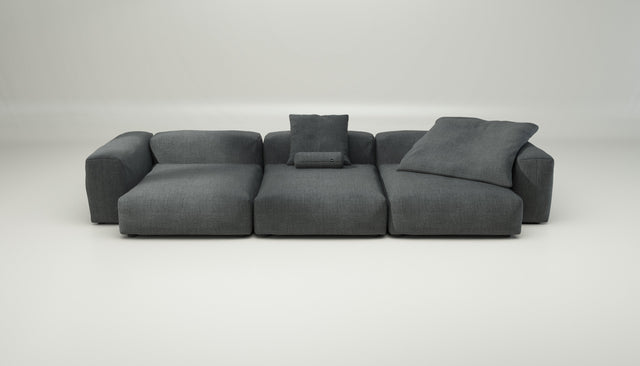 vetsak | Sofa Set 05 - pique - dark grey | Modular Sofa | 5 Seater | Big Sofa | Corner Sofa