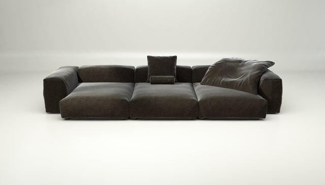 vetsak | Sofa Set 05 - suave - anthracite | Modular Sofa | 5 Seater | Big Sofa | Corner Sofa